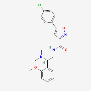 5-(4-chlorophenyl)-N-[2-(dimethylamino)-2-(2-methoxyphenyl)ethyl]-1,2-oxazole-3-carboxamide