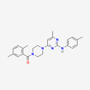 4-[4-(2,5-dimethylbenzoyl)piperazin-1-yl]-6-methyl-N-(4-methylphenyl)pyrimidin-2-amine