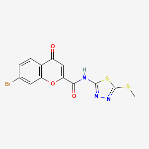 7-bromo-N-[5-(methylsulfanyl)-1,3,4-thiadiazol-2-yl]-4-oxo-4H-chromene-2-carboxamide