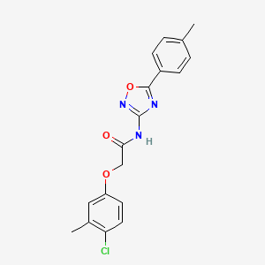 2-(4-chloro-3-methylphenoxy)-N-[5-(4-methylphenyl)-1,2,4-oxadiazol-3-yl]acetamide