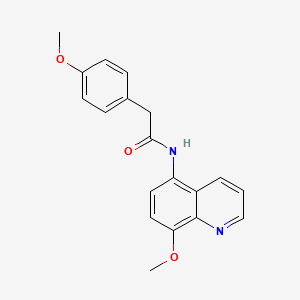 molecular formula C19H18N2O3 B11316778 2-(4-methoxyphenyl)-N-(8-methoxyquinolin-5-yl)acetamide 