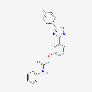 2-{3-[5-(4-methylphenyl)-1,2,4-oxadiazol-3-yl]phenoxy}-N-phenylacetamide