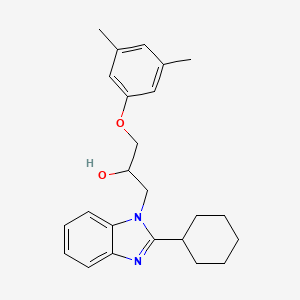 molecular formula C24H30N2O2 B11316786 1-(2-cyclohexyl-1H-benzimidazol-1-yl)-3-(3,5-dimethylphenoxy)propan-2-ol CAS No. 1018127-30-4