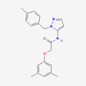 molecular formula C21H23N3O2 B11316799 2-(3,5-dimethylphenoxy)-N-[1-(4-methylbenzyl)-1H-pyrazol-5-yl]acetamide 