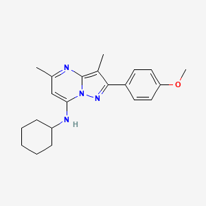 N-cyclohexyl-2-(4-methoxyphenyl)-3,5-dimethylpyrazolo[1,5-a]pyrimidin-7-amine