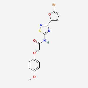 N-[3-(5-bromofuran-2-yl)-1,2,4-thiadiazol-5-yl]-2-(4-methoxyphenoxy)acetamide