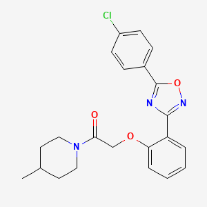 2-{2-[5-(4-Chlorophenyl)-1,2,4-oxadiazol-3-yl]phenoxy}-1-(4-methylpiperidin-1-yl)ethanone