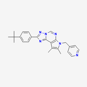 2-(4-tert-butylphenyl)-8,9-dimethyl-7-(pyridin-4-ylmethyl)-7H-pyrrolo[3,2-e][1,2,4]triazolo[1,5-c]pyrimidine