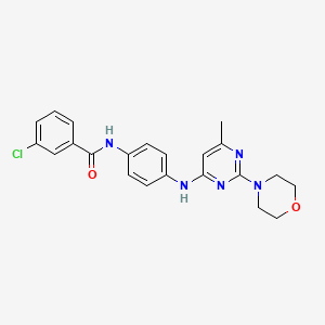 3-chloro-N-(4-((6-methyl-2-morpholinopyrimidin-4-yl)amino)phenyl)benzamide