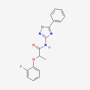 molecular formula C17H14FN3O3 B11316909 2-(2-fluorophenoxy)-N-(5-phenyl-1,2,4-oxadiazol-3-yl)propanamide 