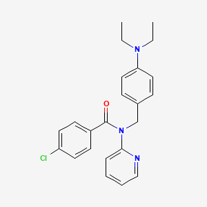 molecular formula C23H24ClN3O B11316913 4-chloro-N-[4-(diethylamino)benzyl]-N-(pyridin-2-yl)benzamide 