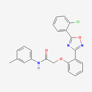 molecular formula C23H18ClN3O3 B11316937 2-{2-[5-(2-chlorophenyl)-1,2,4-oxadiazol-3-yl]phenoxy}-N-(3-methylphenyl)acetamide 