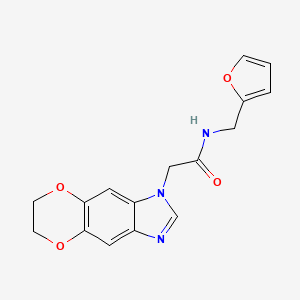 2-(6,7-dihydro-1H-[1,4]dioxino[2,3-f]benzimidazol-1-yl)-N-(2-furylmethyl)acetamide