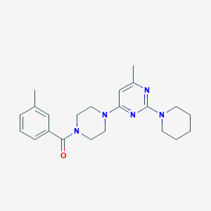 4-Methyl-6-[4-(3-methylbenzoyl)piperazin-1-YL]-2-(piperidin-1-YL)pyrimidine