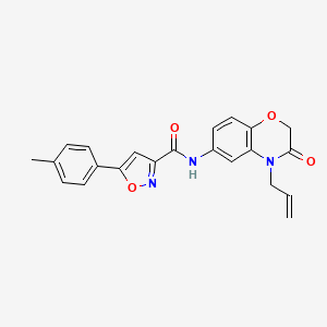 5-(4-methylphenyl)-N-[3-oxo-4-(prop-2-en-1-yl)-3,4-dihydro-2H-1,4-benzoxazin-6-yl]-1,2-oxazole-3-carboxamide