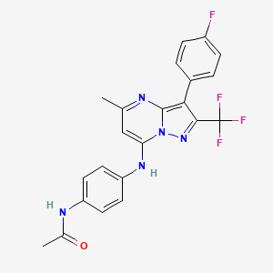 N-(4-{[3-(4-fluorophenyl)-5-methyl-2-(trifluoromethyl)pyrazolo[1,5-a]pyrimidin-7-yl]amino}phenyl)acetamide