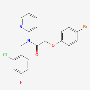 molecular formula C20H15BrClFN2O2 B11317056 2-(4-bromophenoxy)-N-(2-chloro-4-fluorobenzyl)-N-(pyridin-2-yl)acetamide 