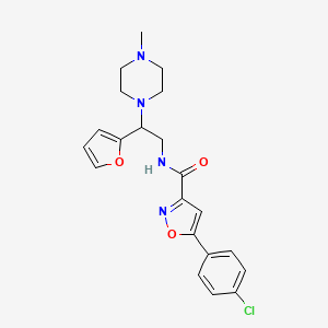 5-(4-chlorophenyl)-N-[2-(furan-2-yl)-2-(4-methylpiperazin-1-yl)ethyl]-1,2-oxazole-3-carboxamide