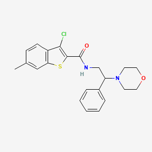 3-chloro-6-methyl-N-[2-(morpholin-4-yl)-2-phenylethyl]-1-benzothiophene-2-carboxamide