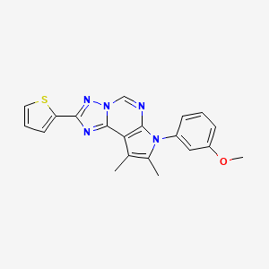 3-[8,9-Dimethyl-2-(2-thienyl)-7H-pyrrolo[3,2-E][1,2,4]triazolo[1,5-C]pyrimidin-7-YL]phenyl methyl ether