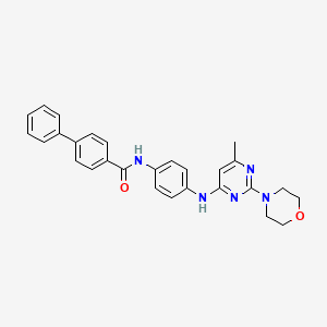 N-(4-((6-methyl-2-morpholinopyrimidin-4-yl)amino)phenyl)-[1,1'-biphenyl]-4-carboxamide