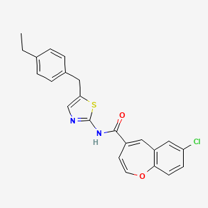 7-chloro-N-[5-(4-ethylbenzyl)-1,3-thiazol-2-yl]-1-benzoxepine-4-carboxamide