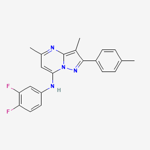 N-(3,4-difluorophenyl)-3,5-dimethyl-2-(4-methylphenyl)pyrazolo[1,5-a]pyrimidin-7-amine