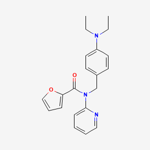 molecular formula C21H23N3O2 B11317143 N-[4-(diethylamino)benzyl]-N-(pyridin-2-yl)furan-2-carboxamide 