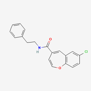 7-chloro-N-(2-phenylethyl)-1-benzoxepine-4-carboxamide