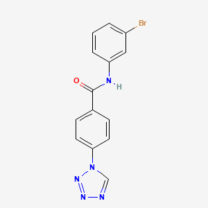 molecular formula C14H10BrN5O B11317190 N-(3-bromophenyl)-4-(1H-tetrazol-1-yl)benzamide 