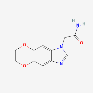 molecular formula C11H11N3O3 B11317198 2-(6,7-dihydro-1H-[1,4]dioxino[2,3-f]benzimidazol-1-yl)acetamide 