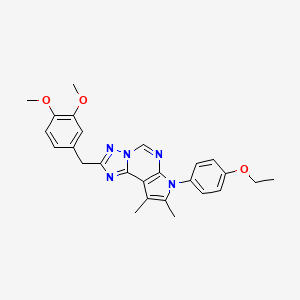 2-(3,4-dimethoxybenzyl)-7-(4-ethoxyphenyl)-8,9-dimethyl-7H-pyrrolo[3,2-e][1,2,4]triazolo[1,5-c]pyrimidine