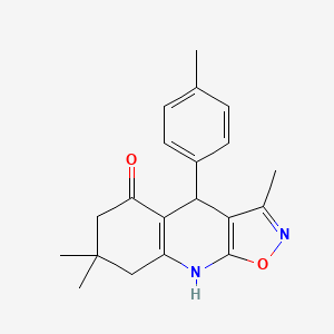 3,7,7-trimethyl-4-(4-methylphenyl)-4H,5H,6H,7H,8H,9H-[1,2]oxazolo[5,4-b]quinolin-5-one