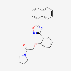 molecular formula C24H21N3O3 B11317259 2-{2-[5-(Naphthalen-1-yl)-1,2,4-oxadiazol-3-yl]phenoxy}-1-(pyrrolidin-1-yl)ethanone 