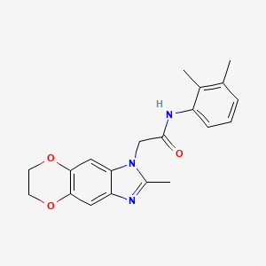 N-(2,3-dimethylphenyl)-2-(2-methyl-6,7-dihydro-1H-[1,4]dioxino[2,3-f]benzimidazol-1-yl)acetamide