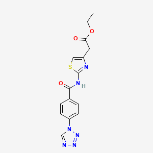 ethyl (2-{[4-(1H-tetrazol-1-yl)benzoyl]amino}-1,3-thiazol-4-yl)acetate