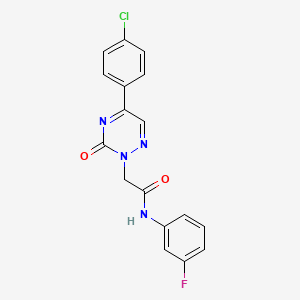 2-[5-(4-chlorophenyl)-3-oxo-1,2,4-triazin-2(3H)-yl]-N-(3-fluorophenyl)acetamide