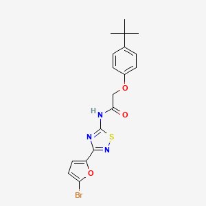 N-[3-(5-bromofuran-2-yl)-1,2,4-thiadiazol-5-yl]-2-(4-tert-butylphenoxy)acetamide