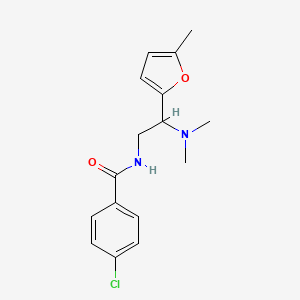 4-chloro-N-[2-(dimethylamino)-2-(5-methylfuran-2-yl)ethyl]benzamide