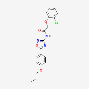 2-(2-chlorophenoxy)-N-[5-(4-propoxyphenyl)-1,2,4-oxadiazol-3-yl]acetamide