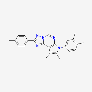 7-(3,4-dimethylphenyl)-8,9-dimethyl-2-(4-methylphenyl)-7H-pyrrolo[3,2-e][1,2,4]triazolo[1,5-c]pyrimidine