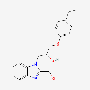 molecular formula C20H24N2O3 B11317387 1-(4-ethylphenoxy)-3-[2-(methoxymethyl)-1H-benzimidazol-1-yl]propan-2-ol 