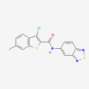 N-(2,1,3-benzothiadiazol-5-yl)-3-chloro-6-methyl-1-benzothiophene-2-carboxamide