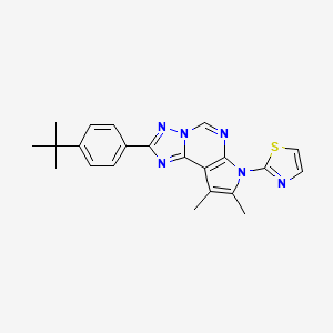 2-(4-tert-butylphenyl)-8,9-dimethyl-7-(1,3-thiazol-2-yl)-7H-pyrrolo[3,2-e][1,2,4]triazolo[1,5-c]pyrimidine