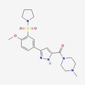 1-({5-[4-methoxy-3-(pyrrolidin-1-ylsulfonyl)phenyl]-1H-pyrazol-3-yl}carbonyl)-4-methylpiperazine