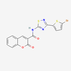 N-[3-(5-bromothiophen-2-yl)-1,2,4-thiadiazol-5-yl]-2-oxo-2H-chromene-3-carboxamide