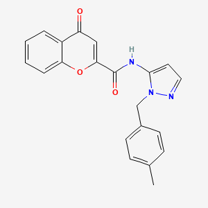 N-[1-(4-methylbenzyl)-1H-pyrazol-5-yl]-4-oxo-4H-chromene-2-carboxamide