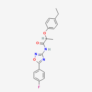 2-(4-ethylphenoxy)-N-[5-(4-fluorophenyl)-1,2,4-oxadiazol-3-yl]propanamide