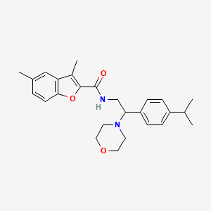 3,5-Dimethyl-N-[2-(morpholin-4-YL)-2-[4-(propan-2-YL)phenyl]ethyl]-1-benzofuran-2-carboxamide