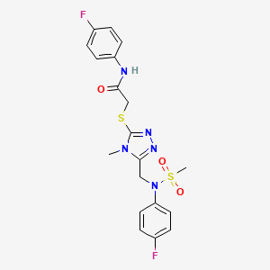 N-(4-fluorophenyl)-2-[(5-{[(4-fluorophenyl)(methylsulfonyl)amino]methyl}-4-methyl-4H-1,2,4-triazol-3-yl)sulfanyl]acetamide